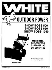 White SNOW BOSS 850 User Manual