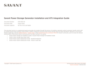 Savant PS50 Installation And Integration Manual