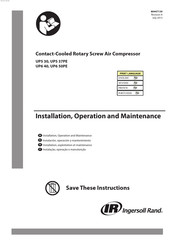 Ingersoll-Rand UP6 40 Installation Operation & Maintenance
