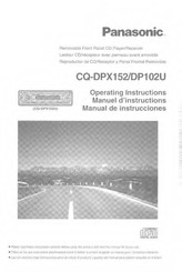 Panasonic CQDPX152U - AUTO RADIO/CD DECK Operating Instructions Manual