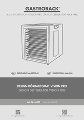 Gastroback VISION PRO Instruction Manual