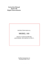 Keithley 180 Instruction Manual