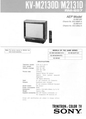 Sony TRINITRON KV-M19TD Service Manual