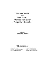 TE Technology TC-24-12 Operation Manual