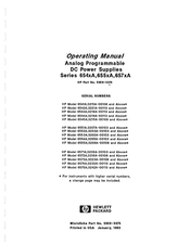 HP 3203A-00103 Operating Manual