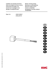 KWC 2000100847 Installation And Operating Instructions Manual