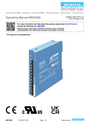 Ziehl MSF220K Operating Instructions Manual