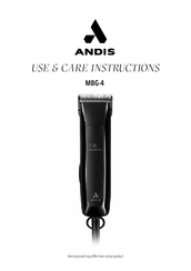 Andis MBG-4 Use & Care Instructions Manual
