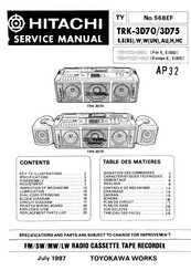 Hitachi TRK-3D70 Service Manual