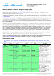 Micron MR001 Programming Manual
