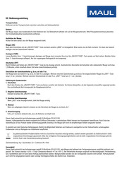MAUL 1646034 Operating Instructions Manual