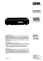 Loewe VHS-Profi OC 975 H Service Manual