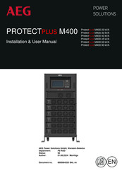 AEG ProtectPLUS M400 30 kVA Installation & User Manual