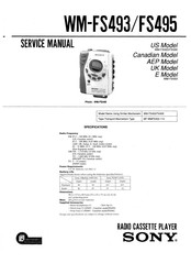 Sony Sports Walkman WM-FS493 Service Manual