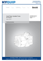 Bosch Rexroth A11VO Series Operating Instructions Manual