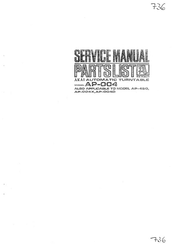 Akai AP-420 Service Manual And Parts List