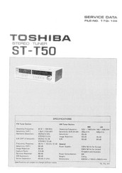 Toshiba ST-T50 Service Data