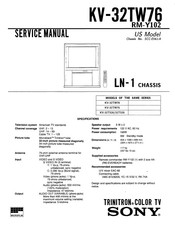 Sony Trinitron KV-32TS35 Service Manual