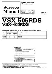 Pioneer VSX-505RDS Service Manual