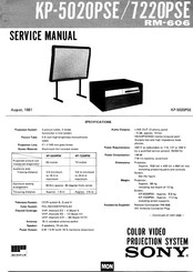 Sony KP-5020PSE Service Manual