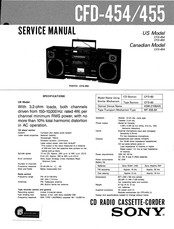 Sony CFD-454 Service Manual