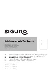 SIGURO SGR-TF-J240W Translation Of The Operating Instructions