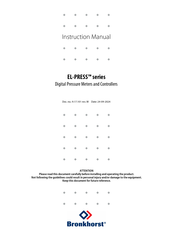 BRONKHORST EL-PRESS Series Instruction Manual