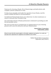 Mazda MZD Connect Manual
