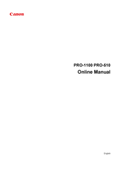 Canon PRO-1100 Online Manual