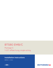 Dormakaba BTS80 Installation Instructions Manual