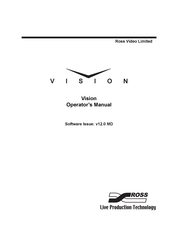 Ross Vision Audio Control Operator's Manual