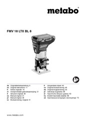 Metabo FMV 18 LTX BL 8 Original Instructions Manual