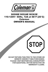 Coleman 90363E Owner's Manual