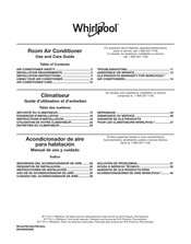 Whirlpool WHAW050EW Use And Care Manual