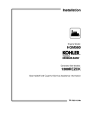 Kohler 1300REZCK Installation Manual