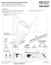 Assa Abloy NORTON RIXSON 73 Installation Instructions Manual