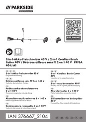 Parkside PPFSA 40-Li A1 Original Instructions Manual