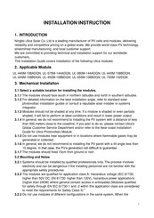 ULICA SOLAR UL-700M-132DGN Installation Instruction