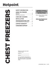 Hotpoint HCM16 Owner's Manual And Installation Instructions