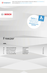 Bosch GSN54DWDV Instructions For Use Manual