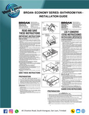Broan 654H Installation Manual