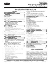 Carrier WeatherMaker 50GCQM04-06 Installation Instructions Manual