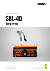 matev SBL-40 Operating Manual