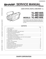 Sharp ViewCam Slim VL-ME100S Service Manual