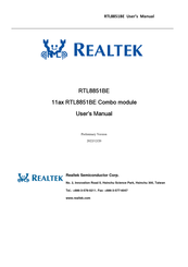 Realtek RTL8851BE User Manual