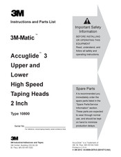 3M 3M-Matic Accuglide 3 Instructions And Parts List