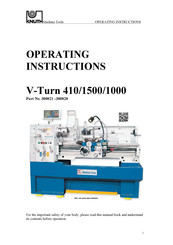 Knuth V-Turn 1000 Operating Instructions Manual