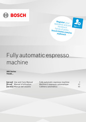 Bosch 300 Series Use And Care Manual