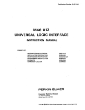 Perkin-Elmer M48-013 Instruction Manual