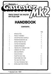 Gunson Gastester MK2 Handbook